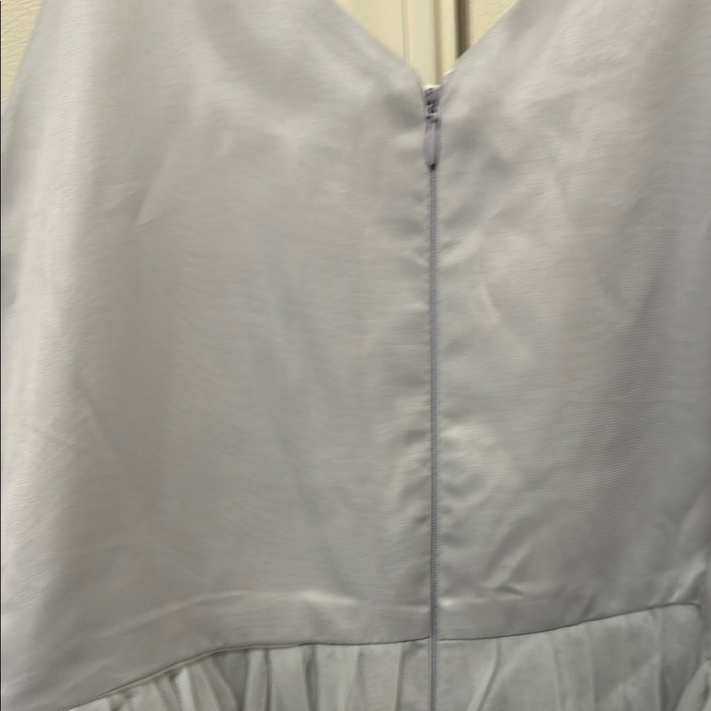 Silver Gray Ruched Backless Bustier Prom Dress - Picture 5 of 9